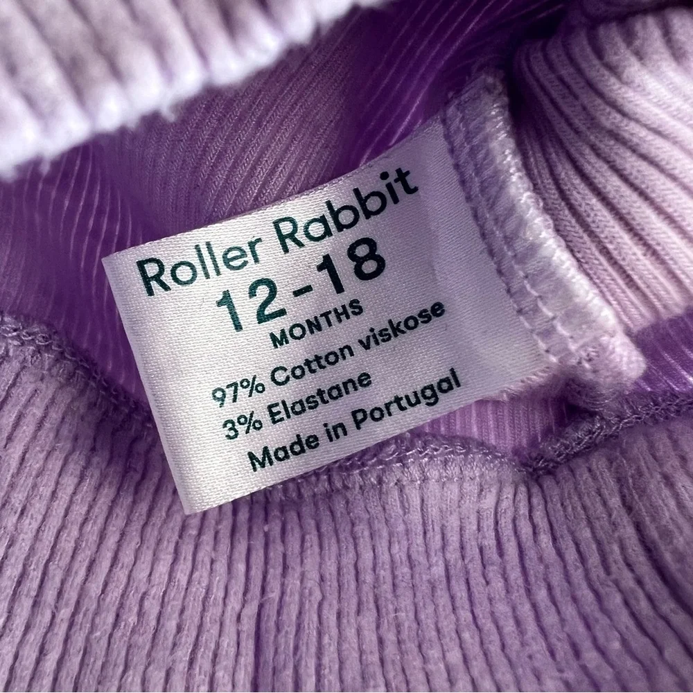 Roller Rabbit Infant Lavender Cotton Stretch Rib Shirt Size 12-18‎ Months